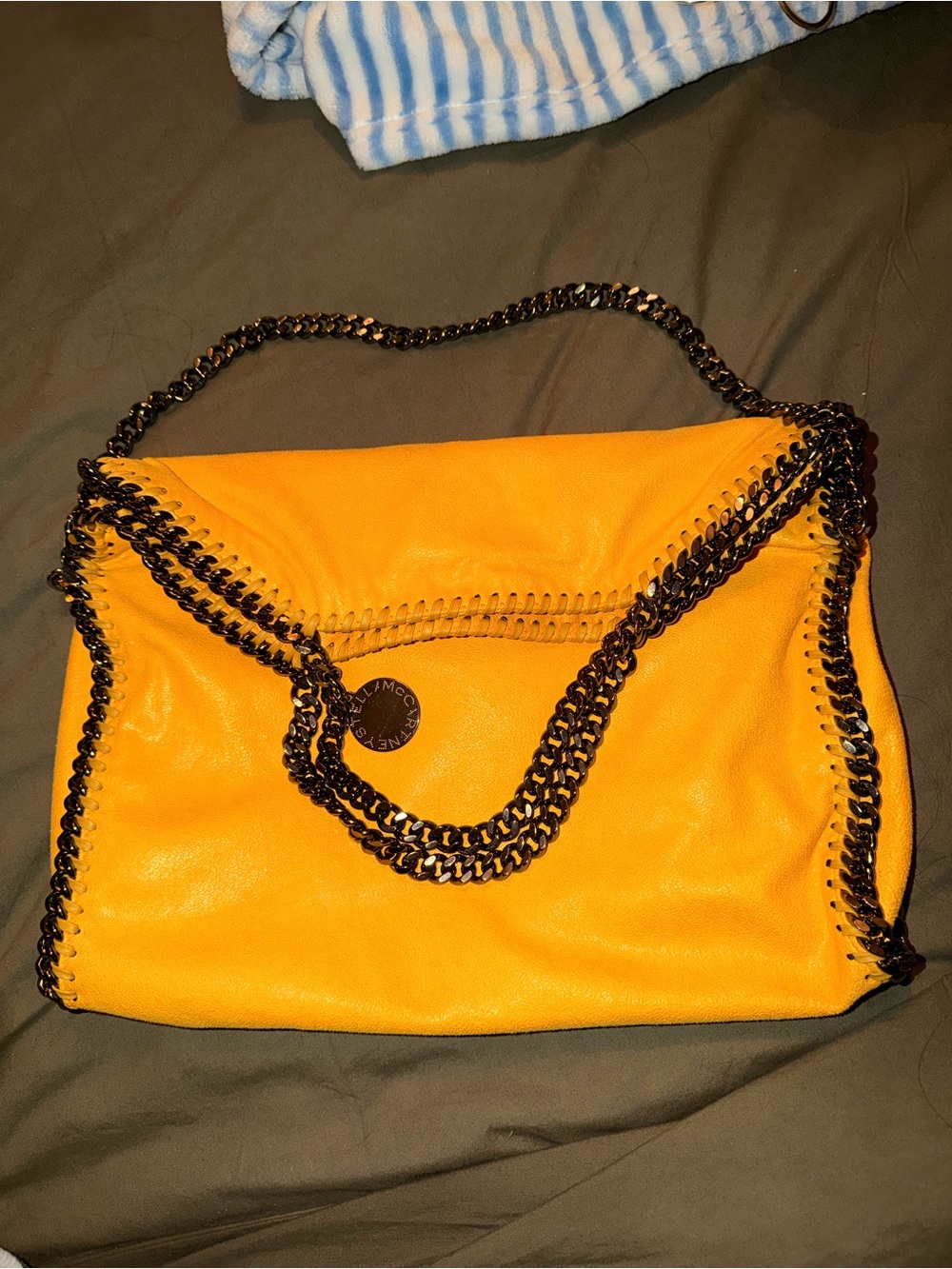 Stella McCartney Yellow Suede Shoulder Bag